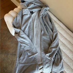 Cozy Gray Hooded Cardigan
